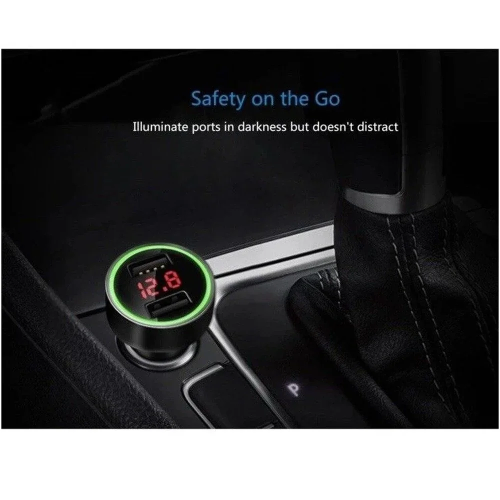 Palumma 24W/4.8A Dual USB Car Charger, 12V to USB Outlet with Cigarette Lighter